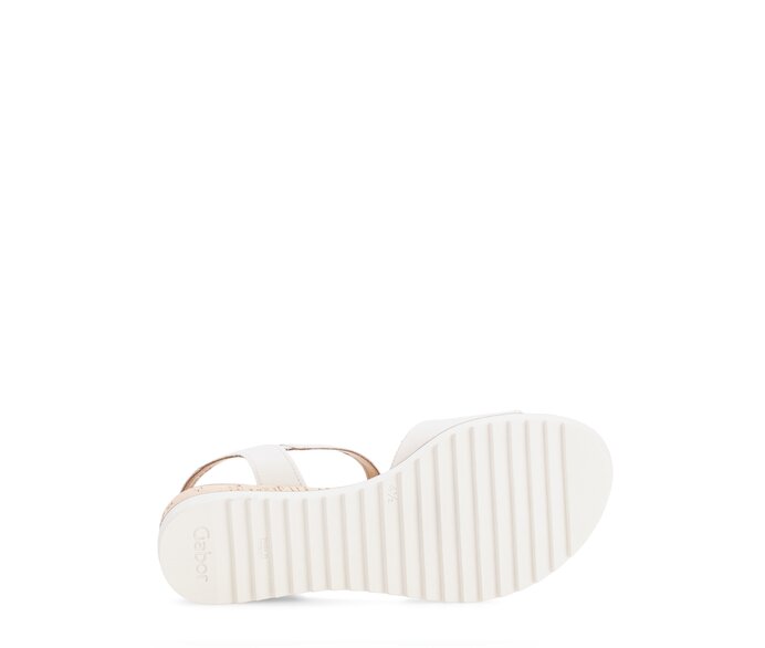 Gabor Riemchensandale Creme - Glattleder