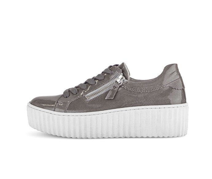 Gabor Sneaker Low Grau - Lackleder