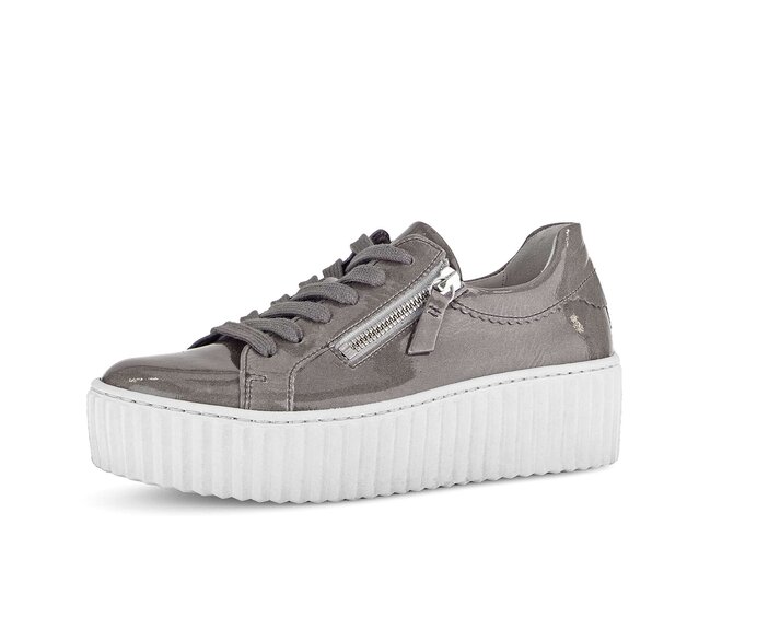 Gabor Sneaker Low Grau - Lackleder