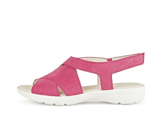 Gabor Riemchensandale Pink - Rauleder
