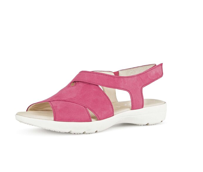 Gabor Riemchensandale Pink - Rauleder