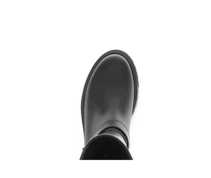 Gabor Biker Boots Schwarz - Glattleder