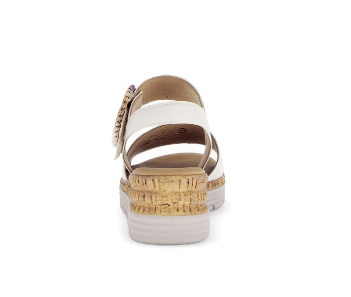 Gabor Riemchensandale Creme - Glattleder