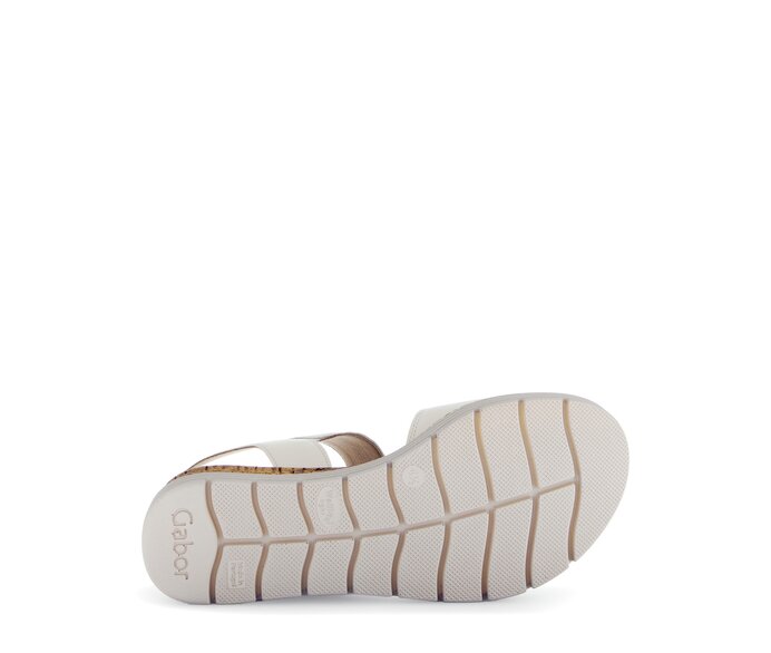 Gabor Riemchensandale Creme - Glattleder