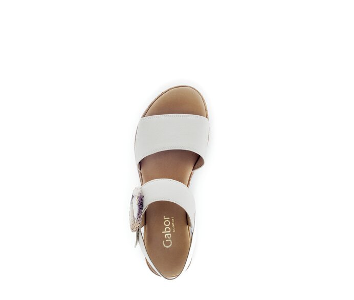 Gabor Riemchensandale Creme - Glattleder