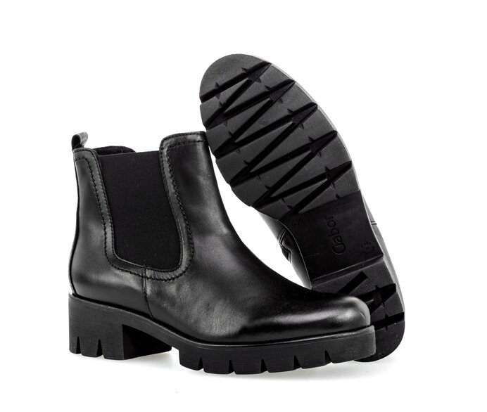 Gabor Chelsea Boot Schwarz - Glattleder