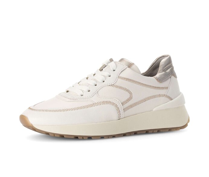 Gabor Sneaker Low Creme - Materialmix Leder