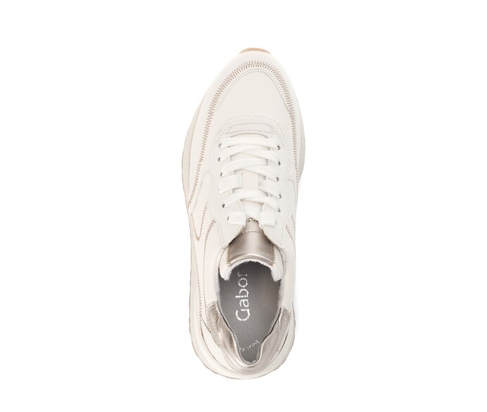 Gabor Sneaker Low Creme - Materialmix Leder