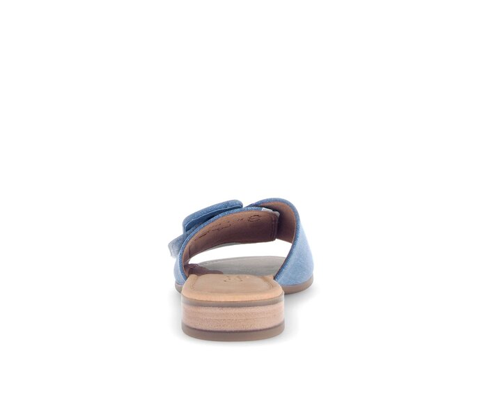 Gabor Pantolette Blau - Materialmix Leder