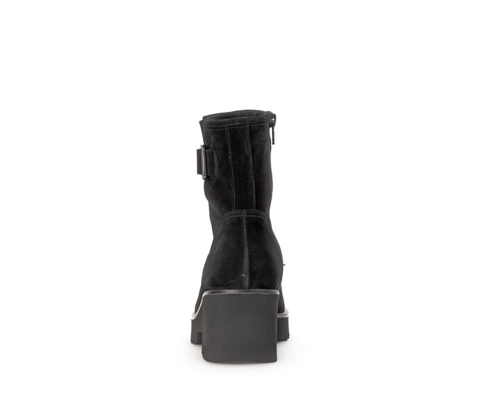 Gabor Plateau Stiefelette Schwarz - Rauleder