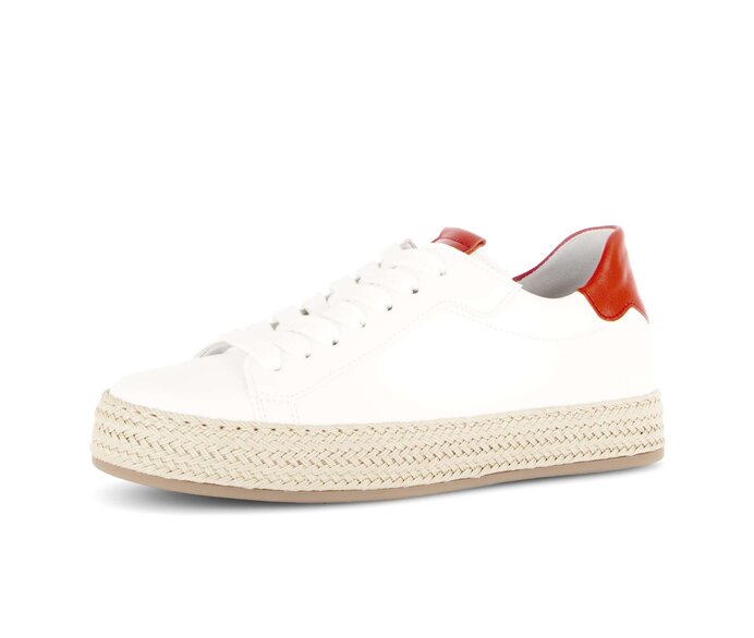 Gabor Sneaker Low Creme - Materialmix Leder