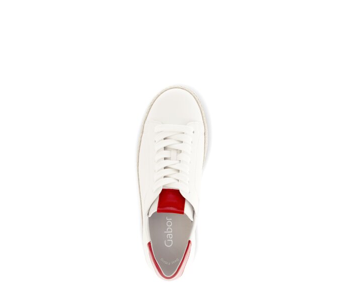 Gabor Sneaker Low Creme - Materialmix Leder