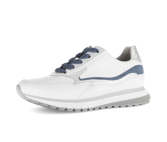 Gabor Sneaker Low Weiß - Materialmix Leder