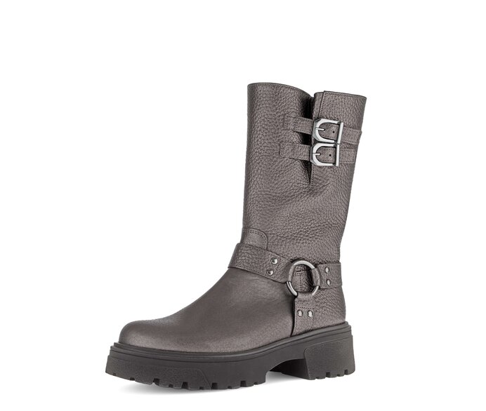 Gabor Biker Boots Bronze - Effektleder