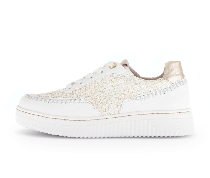 Gabor Sneaker Low Creme - Materialmix Leder/Lederimitat