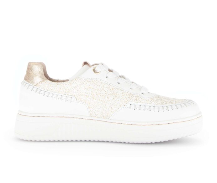 Gabor Sneaker Low Creme - Materialmix Leder/Lederimitat