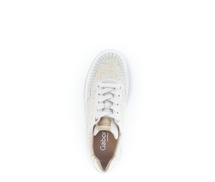 Gabor Sneaker Low Creme - Materialmix Leder/Lederimitat