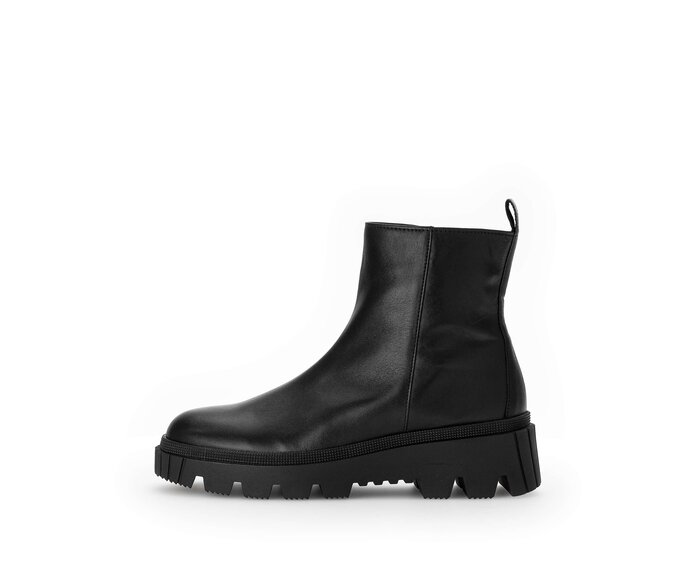 Gabor Plateau Stiefelette Schwarz - Glattleder