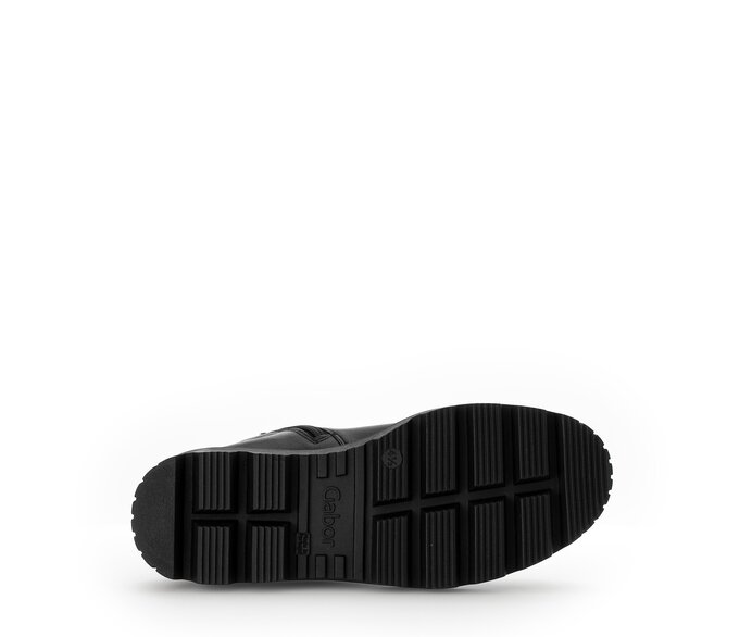 Gabor Plateau Stiefelette Schwarz - Glattleder