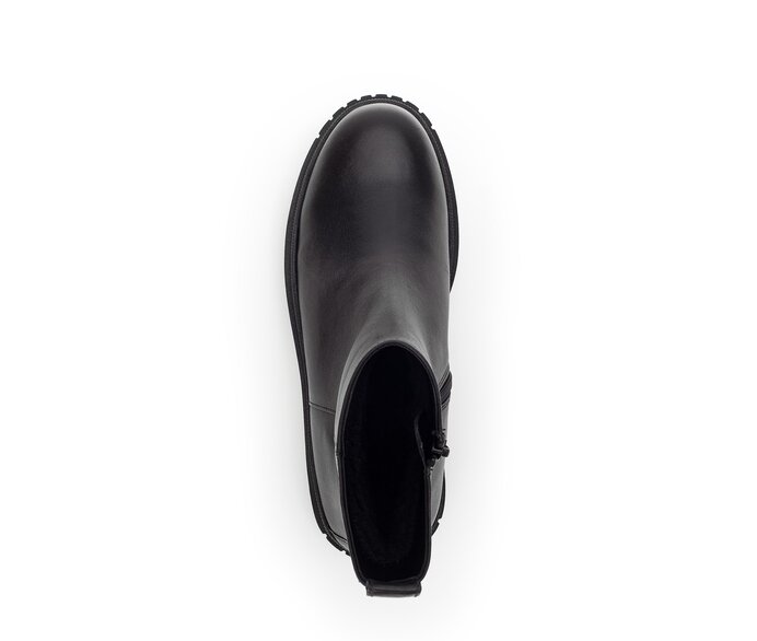 Gabor Plateau Stiefelette Schwarz - Glattleder