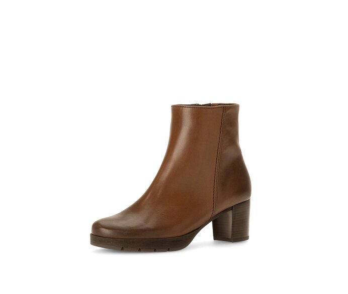 Gabor Plateau Stiefelette Braun - Glattleder