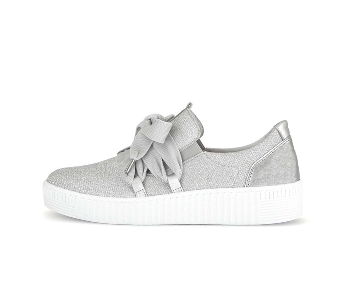 Gabor Sneaker Low Silber - Materialmix Leder/Lederimitat