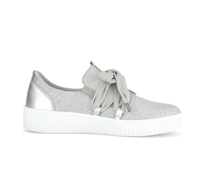 Gabor Sneaker Low Silber - Materialmix Leder/Lederimitat