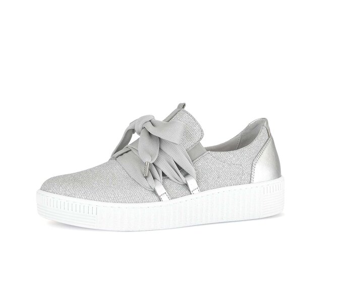 Gabor Sneaker Low Silber - Materialmix Leder/Lederimitat