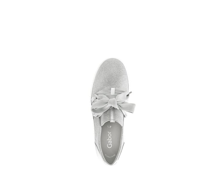 Gabor Sneaker Low Silber - Materialmix Leder/Lederimitat