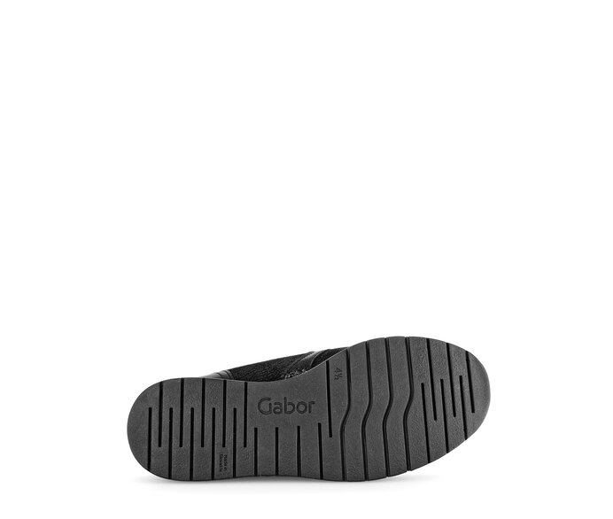 Gabor Sportliche Stiefelette Schwarz - Materialmix Leder/Lederimitat