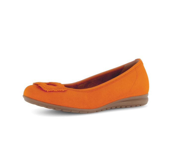 Gabor Sportliche Ballerina Orange - Rauleder