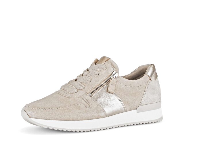 Gabor Sneaker Low Beige - Materialmix Leder
