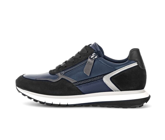 Gabor Sneaker Low Blau - Materialmix Leder