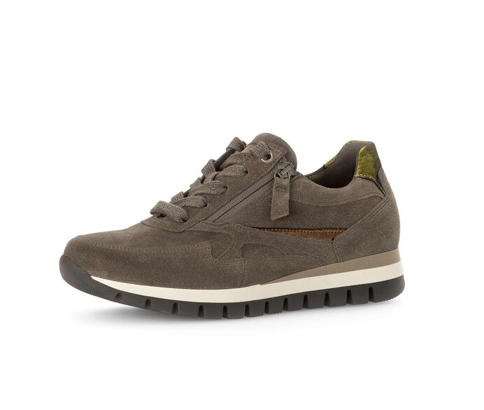 Gabor Sneaker Low Braun - Materialmix Leder