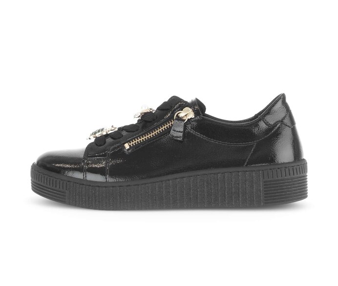 Gabor Sneaker Low Schwarz - Lackleder
