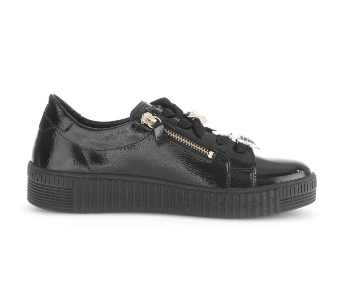 Gabor Sneaker Low Schwarz - Lackleder