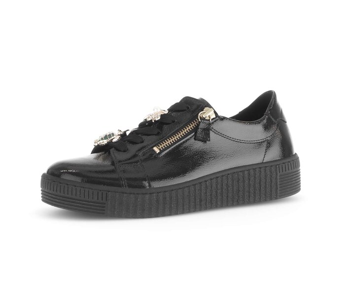Gabor Sneaker Low Schwarz - Lackleder
