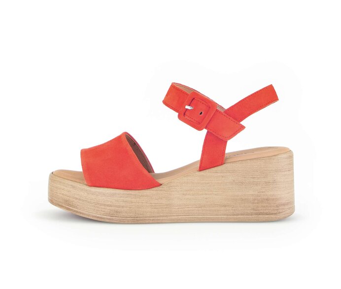 Gabor Plateau Sandale Orange - Rauleder