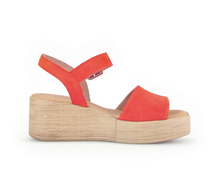 Gabor Plateau Sandale Orange - Rauleder
