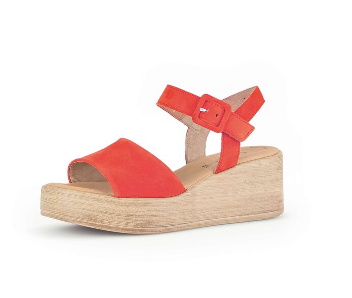 Gabor Plateau Sandale Orange - Rauleder
