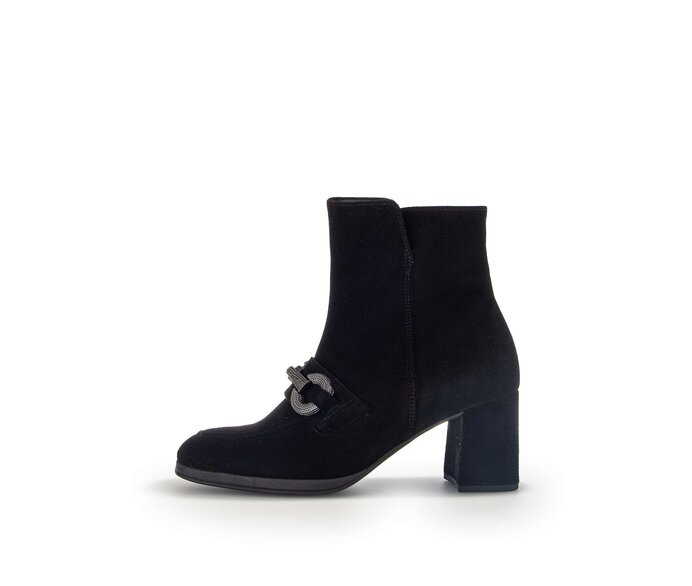 Gabor Elegante Stiefelette Schwarz - Rauleder