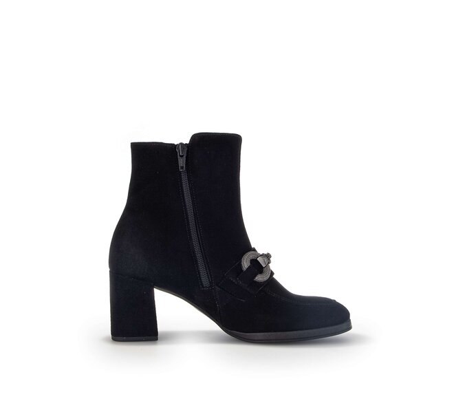 Gabor Elegante Stiefelette Schwarz - Rauleder