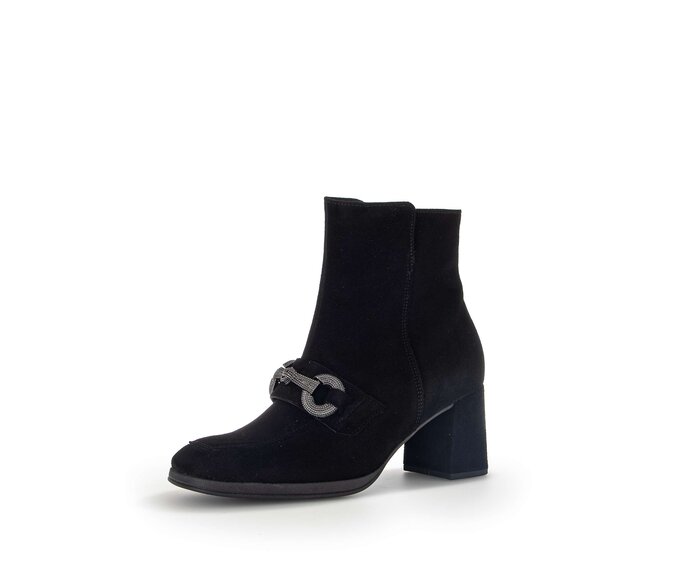 Gabor Elegante Stiefelette Schwarz - Rauleder