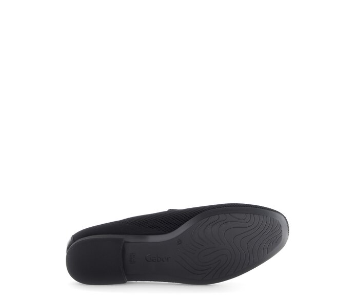 Gabor Slipper Schwarz - Materialmix Leder/Lederimitat