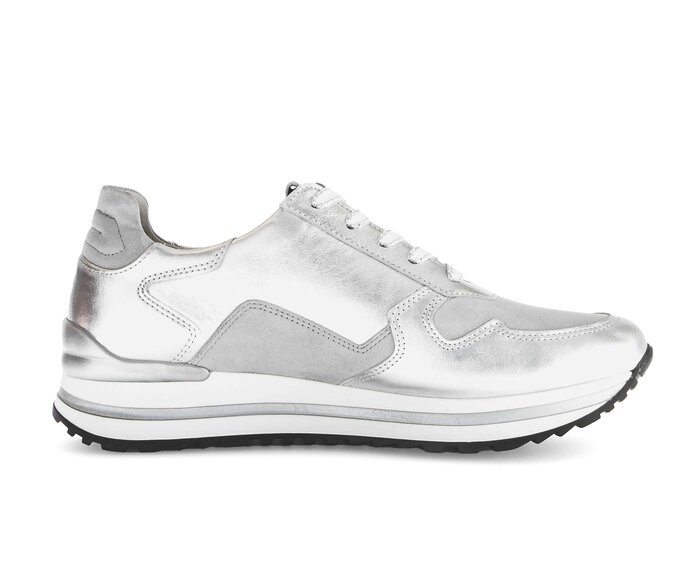 Gabor Sneaker Low Silber - Rauleder