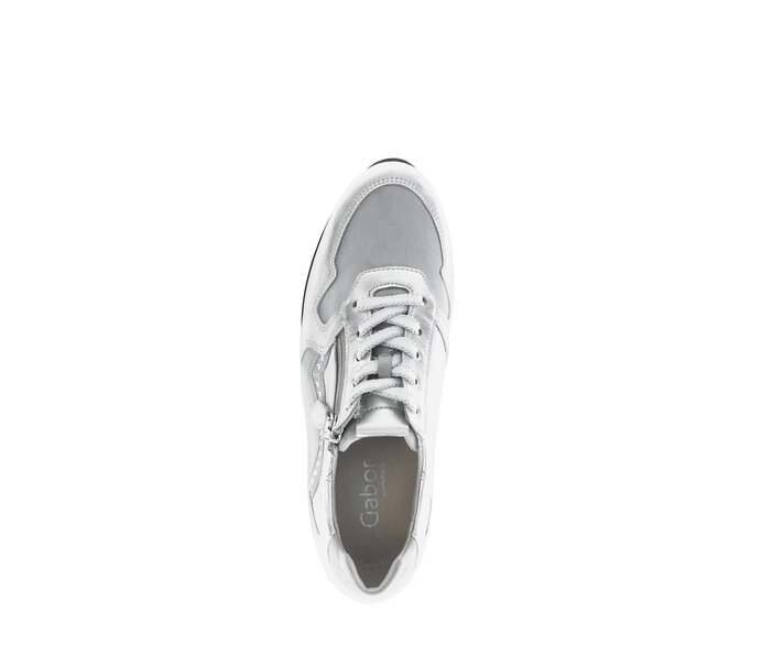 Gabor Sneaker Low Silber - Rauleder