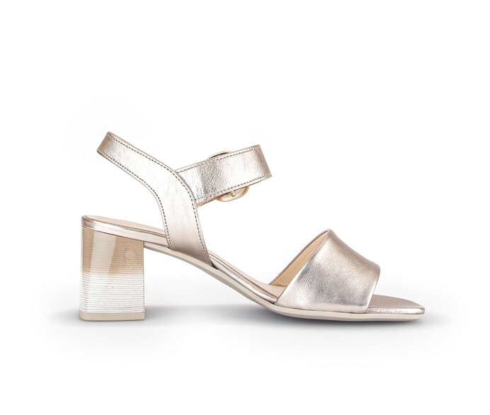 Gabor Riemchensandale Gold - Effektleder
