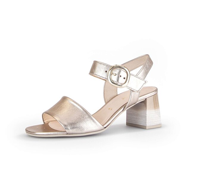 Gabor Riemchensandale Gold - Effektleder