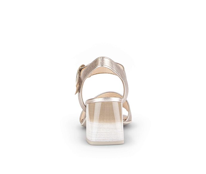 Gabor Riemchensandale Gold - Effektleder