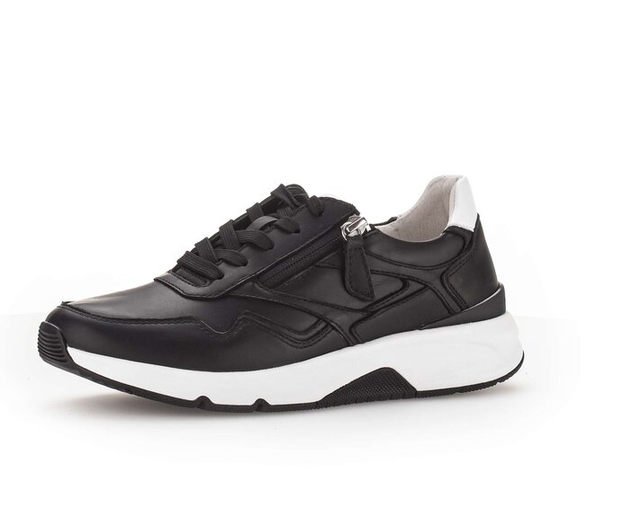 Gabor Sneaker Low Schwarz - Glattleder